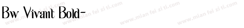 Bw Vivant Bold字体转换